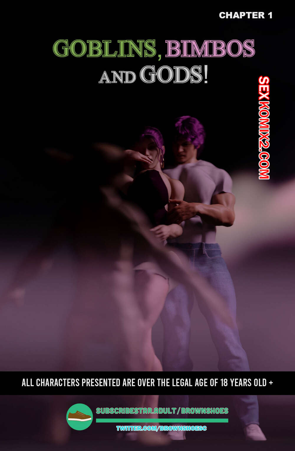 Порно комикс Гоблины, бимбо и боги. Часть 1. Goblins, Bimbos and Gods. Brown Shoes
