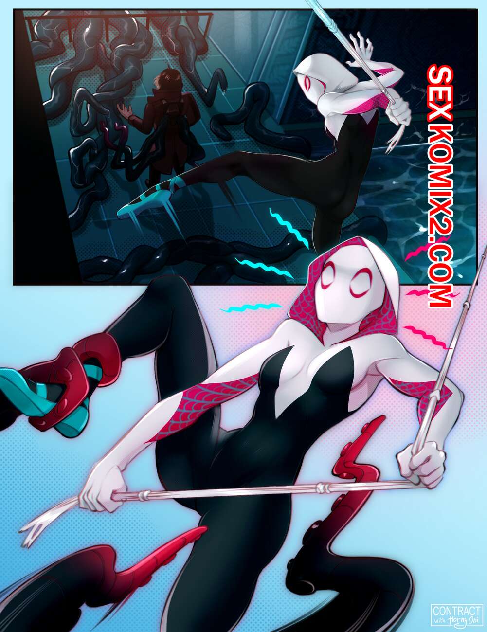 🍓 Порно комикс Гвен. Контракт с Пауком Гвен. Contract with Spider Gwen.  Horny Oni секс комикс попала в руки 🍓 | Порно комиксы | porn-comix2.com