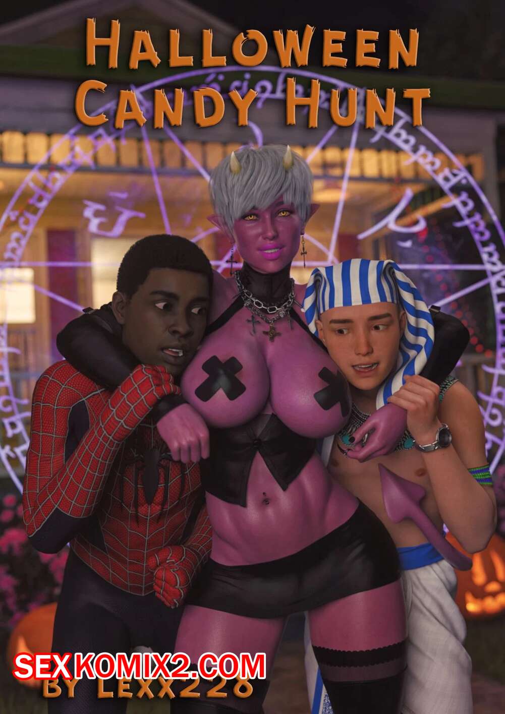 🍓 Порно комикс Halloween. Охота за конфетами на Хэллоуин. Candy Hunt.  Lexx228 секс комикс классные костюмы на 🍓 | Порно комиксы | porn-comix.com