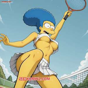 Порно комикс Marge at the Tennis court. NaughtyToons