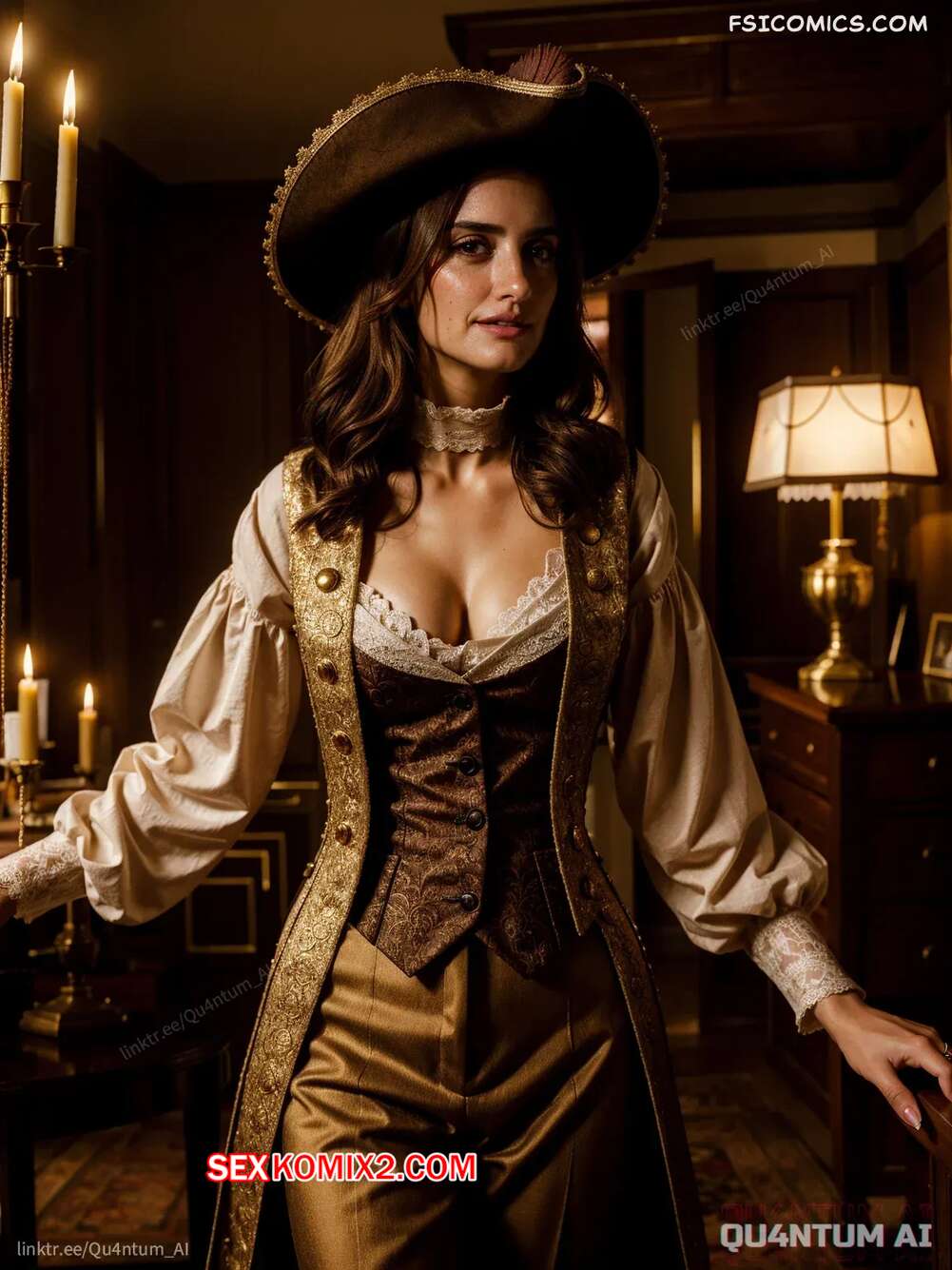 Порно комикс Penelope Cruz. Pirates Of the Caribbean. QuantumAI