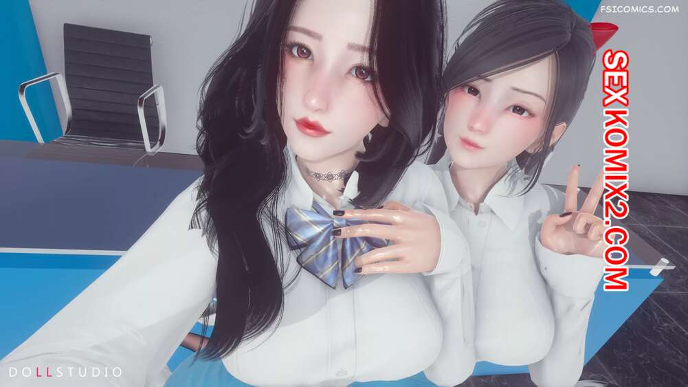 Порно комикс Two Office Girls. DollStudio.